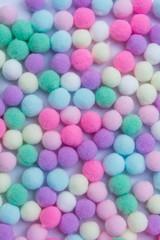 A colorful  Pom Pom background