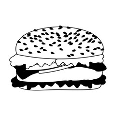 Hamburger fast food vector illustration graphic design