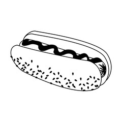Hot dog fast food vector illustration graphic design