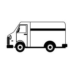Delivery van vehicle vector illustration graphic design