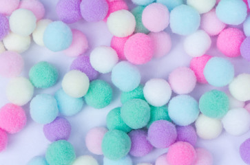 A colorful  Pom Pom background