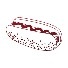 Hot dog fast food vector illustration graphic design