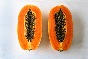 half slice papaya