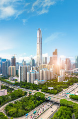 Naklejka na ściany i meble Shenzhen skyline