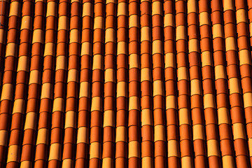 Orange and red tile roof, Dubrovnic Croatia, detail