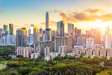 Foto op Plexiglas Shenzhen city center skyline © WU
