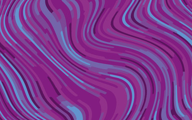 Minimal design. Abstract pattern with wave lines. Violet striped background. Geometric wavy backdrop. Vector illustration 