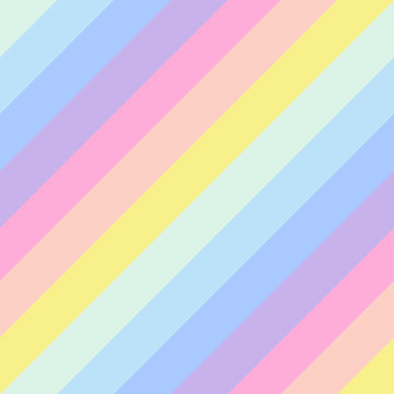 Geometric striped seamless background, pastel rainbow spectrum colors