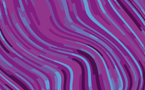 Minimal design. Abstract pattern with wave lines. Violet striped background. Geometric wavy backdrop. Vector illustration © annagolant