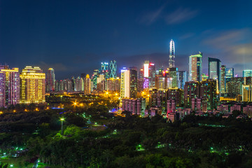 Night view of Shenzhen City