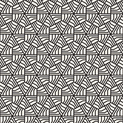 Abstract geometric pattern with stripes. Vector seamless background. Black and white lattice texture.