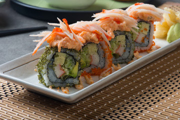lobster salad roll sushi