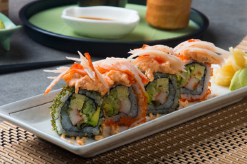 lobster salad roll sushi