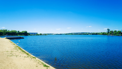 Obraz premium Picturesque forest and the river