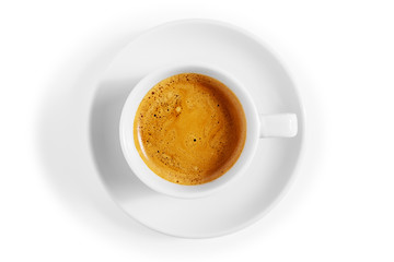 cup coffee isolated on a white background