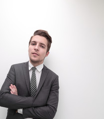 closeup.serious businessman.