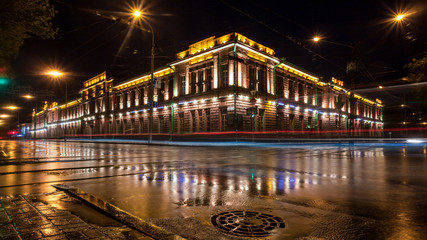 Close-up of an old brick building