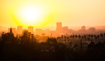 Sunset on Korea Town Los Angeles © Karl Le