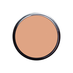 Face powder for make up isolated on white.