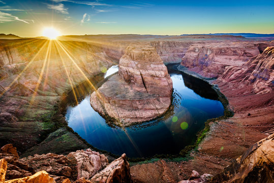 Horseshoe Bend at Sunset Arizona