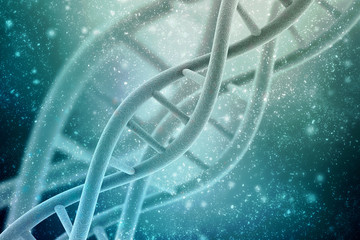 3d render of dna structure, abstract background
