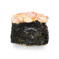 Sushi gunkan with shrimps