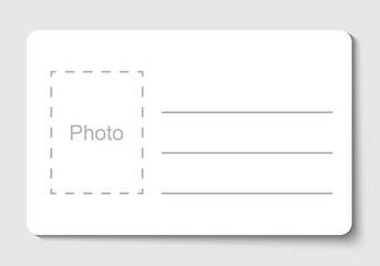  Name tag with place for photo. Blank template of badge.