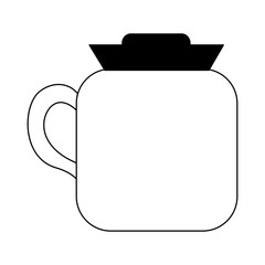 coffee teapot isometric icon vector illustration design