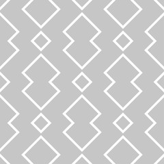 Gray and white geometric print. Seamless pattern
