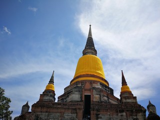A beautiful Thailand temples, pagodas and Buddha statute in old historical's Thailand country at "Ayutthaya" Province.