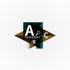 Vector infographic options banner, paper style design