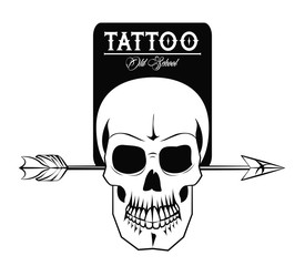 Tattoo design with old school drawings vector illustration graphic