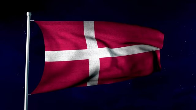 Wehende Fahne von D&auml;nemark