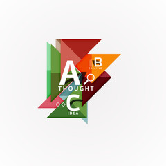 Geometric design abstract option infographics