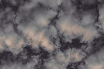 Fototapeta na wymiar Abstract background, clouds and smoke on a dark gray background.