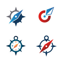 Fototapeta na wymiar Compass Symbol Logo Template Collection