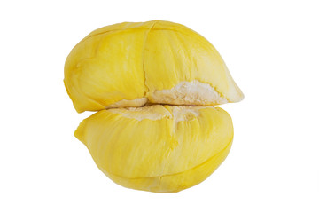 Durian King of fruits, isolated on white background with clipping path