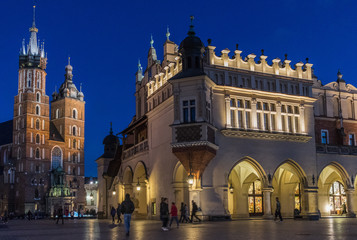 Fototapeta na wymiar Krakow, Poland - the second biggest city in Poland, Krakow offers a mix of history and modernity. Here in the picture a perspective of the Old Town
