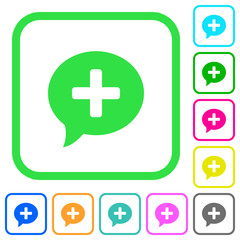 Fototapeta premium Add comment vivid colored flat icons