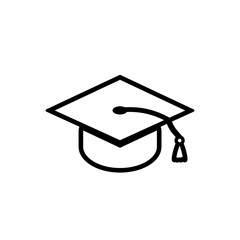 Graduation hat. Icon.