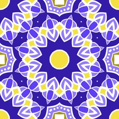 Seamless texture of floral ornament. Vector illustration. For the interior design, printing, web and textile