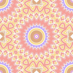 Seamless texture of floral ornament. Vector illustration. For the interior design, printing, web and textile