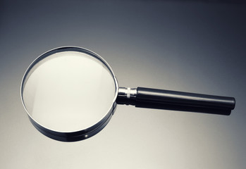 Magnifying Glass Isolated on a black Background.