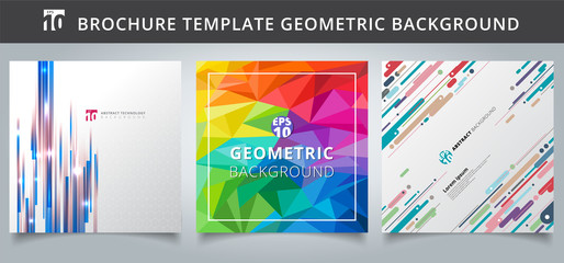 Set template geometric covers design.