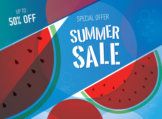 Summer sale vector template 