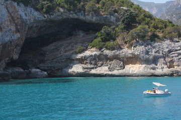 Litte Boat in the National Park of the Gulf of Orosei and Gennargentu