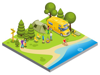 Isometric Camping Concept