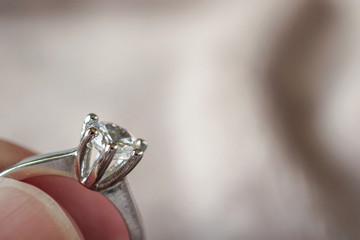 hand hold jewelry diamond ring