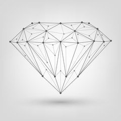 Polygonal diamond, brilliant of mesh