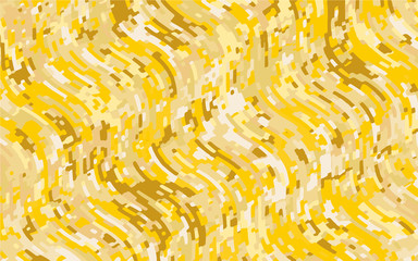 Minimal design. Abstract pattern with wave lines. Textured surface, blurred paint, stone. Yellow-gold striped background 